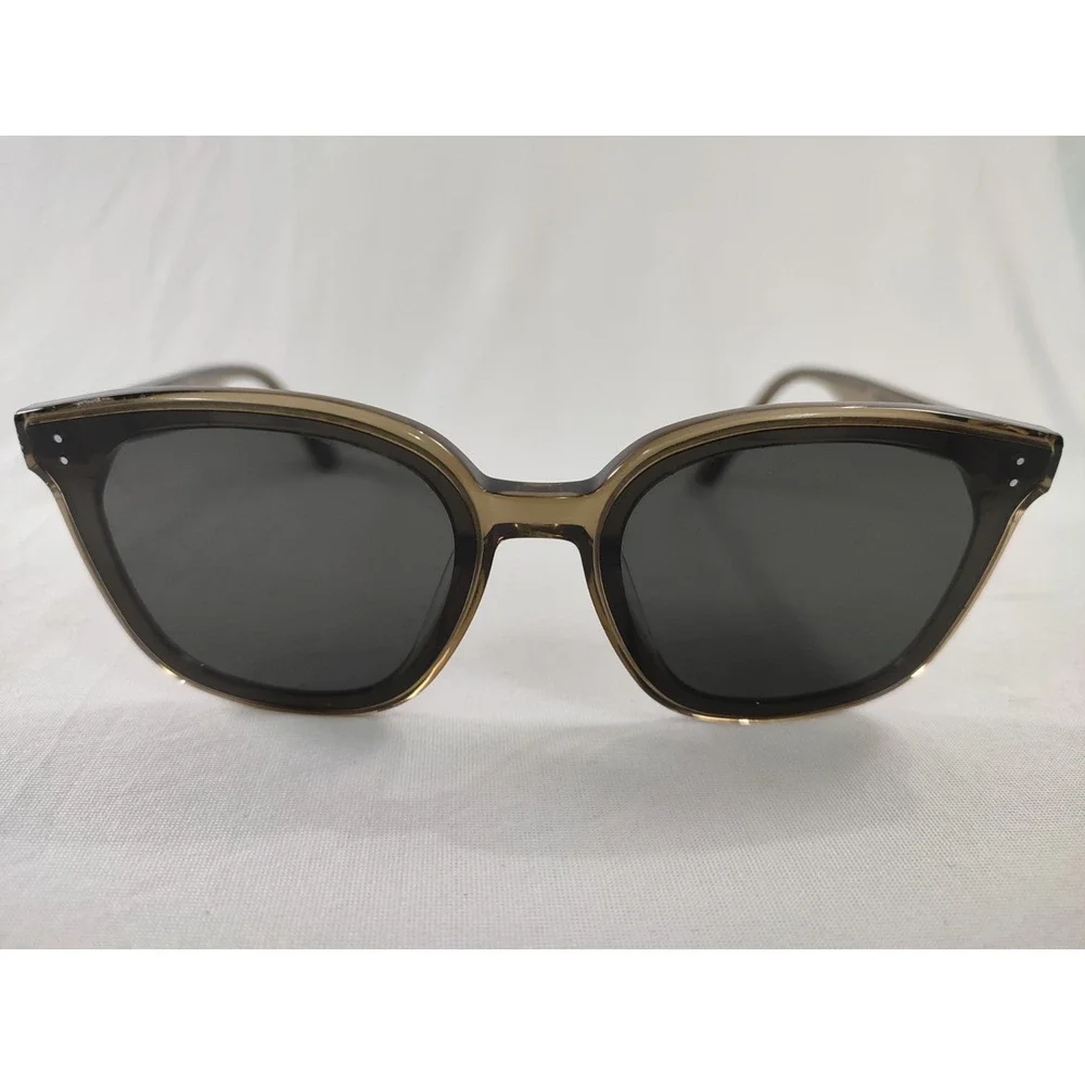 Gentle Monster LIBE KC1 Sunglasses Translucent Khaki Grey Square Flatba Frame‎